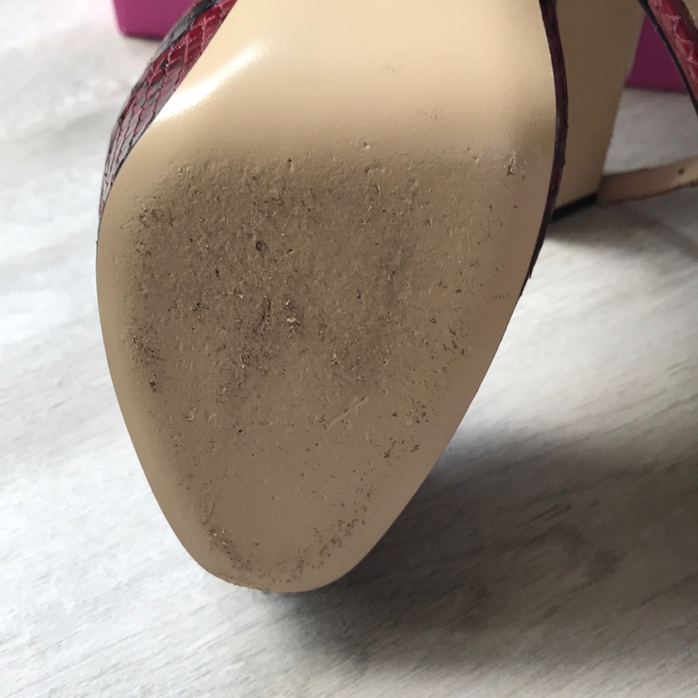 Dvf Mika Platforms-Oxblood/Black Python Size 6.5m - image 4